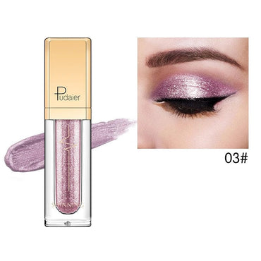 Pudaier Glitter & Glow Liquid Eyeshadow - Color # 04 Dark Purple